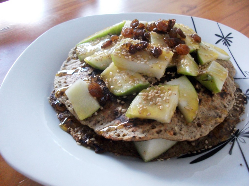 Vegan Apple, Sesame just add with  banana pancakes to great water Seeds, Oat with & for how make  mix  Raisins Pancakes