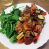 Courgette and Red Pepper Fusilli Pasta, simple healthy dish ready in under half an hour
