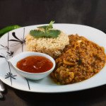 Very Simple Mushroom & Lentil Dal with Spiced Basmati Rice