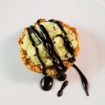 Raw Kiwi & Coconut Tarts with Dark Chocolate Almond Drizzle