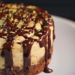 Mango & Lime Cheesecake with a Raspberry Dark Chocolate Drizzle