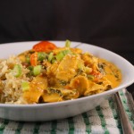 Vegetable Thai Red Spinach Curry with Basmati Rice
