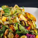 Peach & Cashew Summer Salad with a Sweet Balsamic Reduction